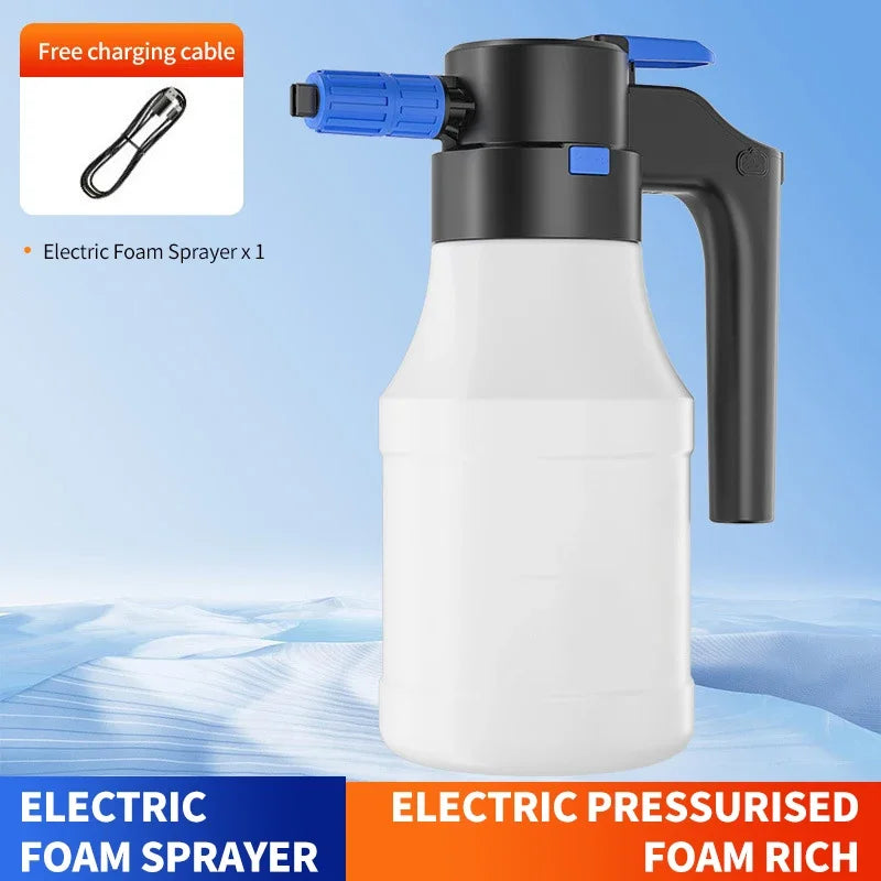 1.5L Car Wash Foam Sprayer Electric Pressurized Foam Cannon Multi-Purpose Snow Foam Car Wash Spray Car Home Cleaning Tool