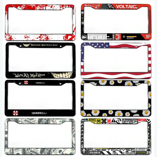 Universal Aluminum Alloy US Car License Plate Frame Cover